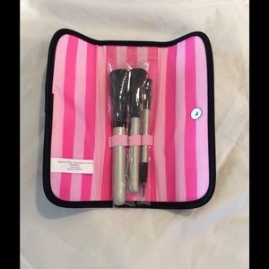 Pink Victoria's Secret make up Brush tro and case